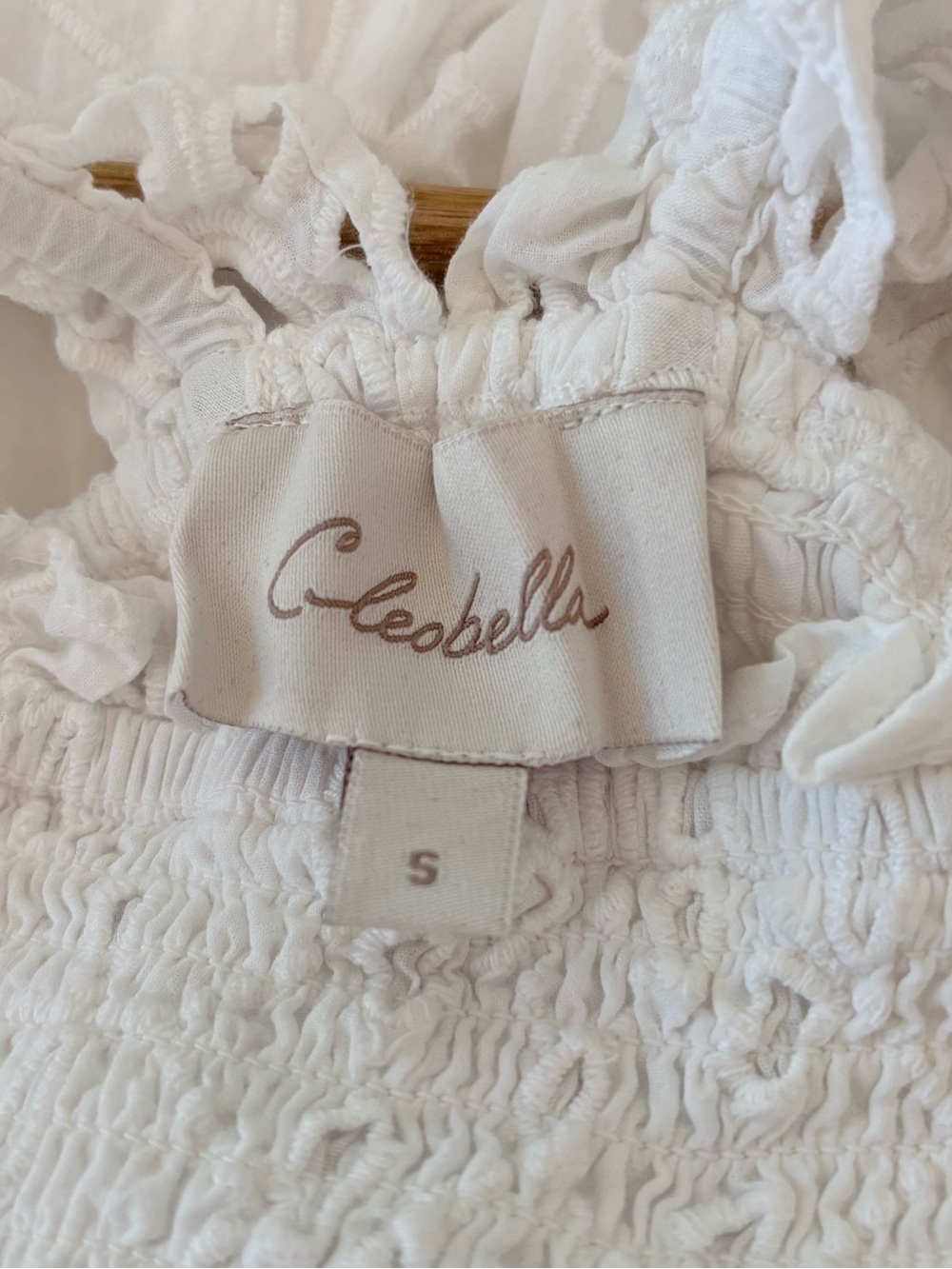 Cleobella 100% Organic Cotton Frida Midi Coastal Cottage Eyelet Dress.Size Small - Picture 4 of 10